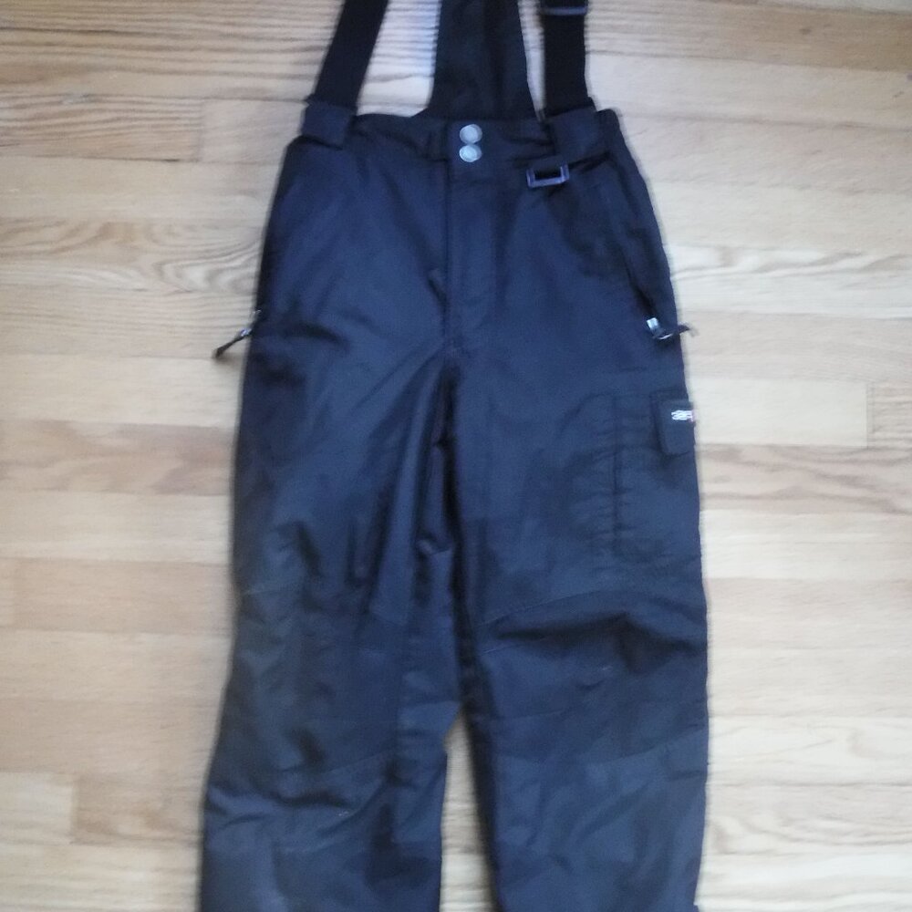 Weatherpoof 32 Degrees Boys Size 5-6 Black Snow Pants Overalls